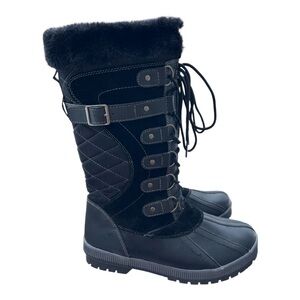 Women’s Black Totes Esther Snow Boots, Sz 9